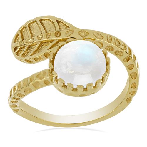 BUY  RAINBOW MOONSTONE SINGLE STONE FASHION RING